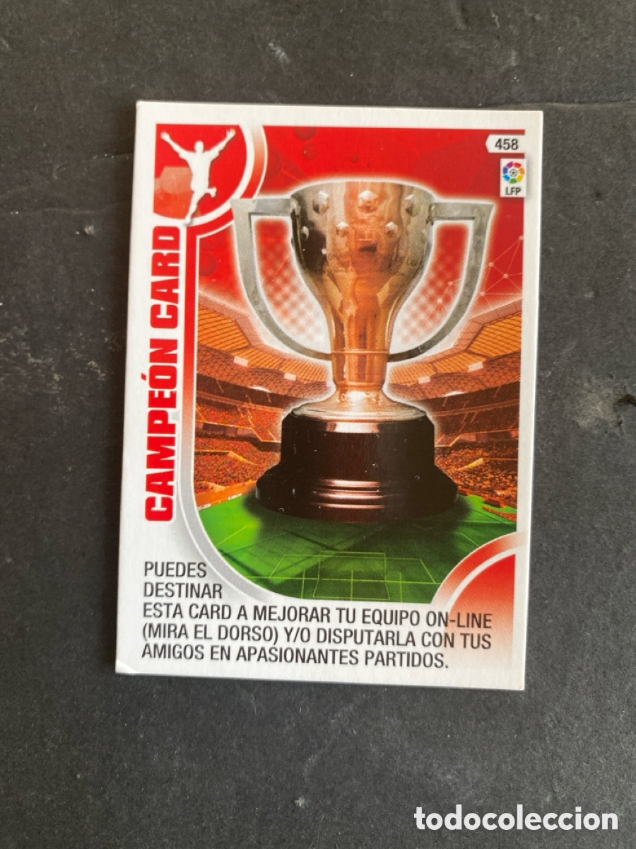 Cromos de f&uacute;tbol: Cromo Adrenalyn liga 13/14 Campe&oacute;n card N* 458