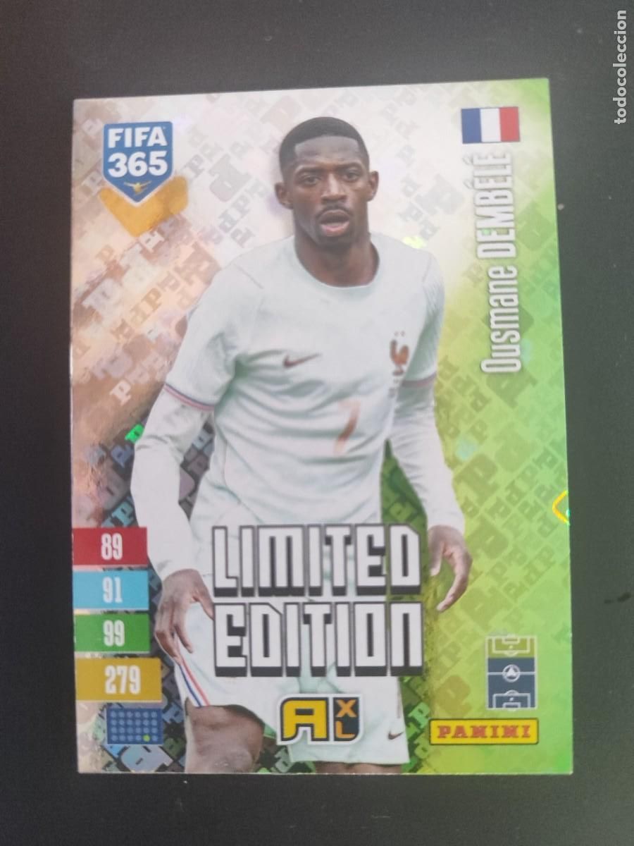 Cartes &agrave; collectionner de Football: ADRENALYN XL FIFA 365 2027 CARD LIMITED EDITION VERDE DEMBELE FRANCIA # PANINI