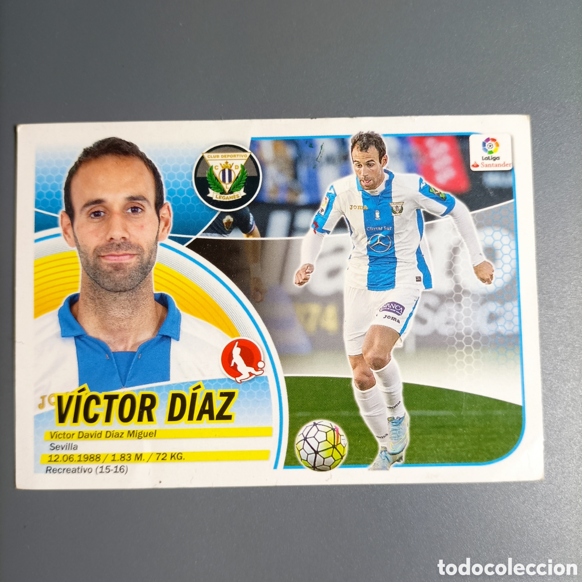 Football Stickers: CROMO ESTE. LIGA 2016-2017 (LEGAN&Eacute;S) №3A V&Iacute;CTOR DIAZ