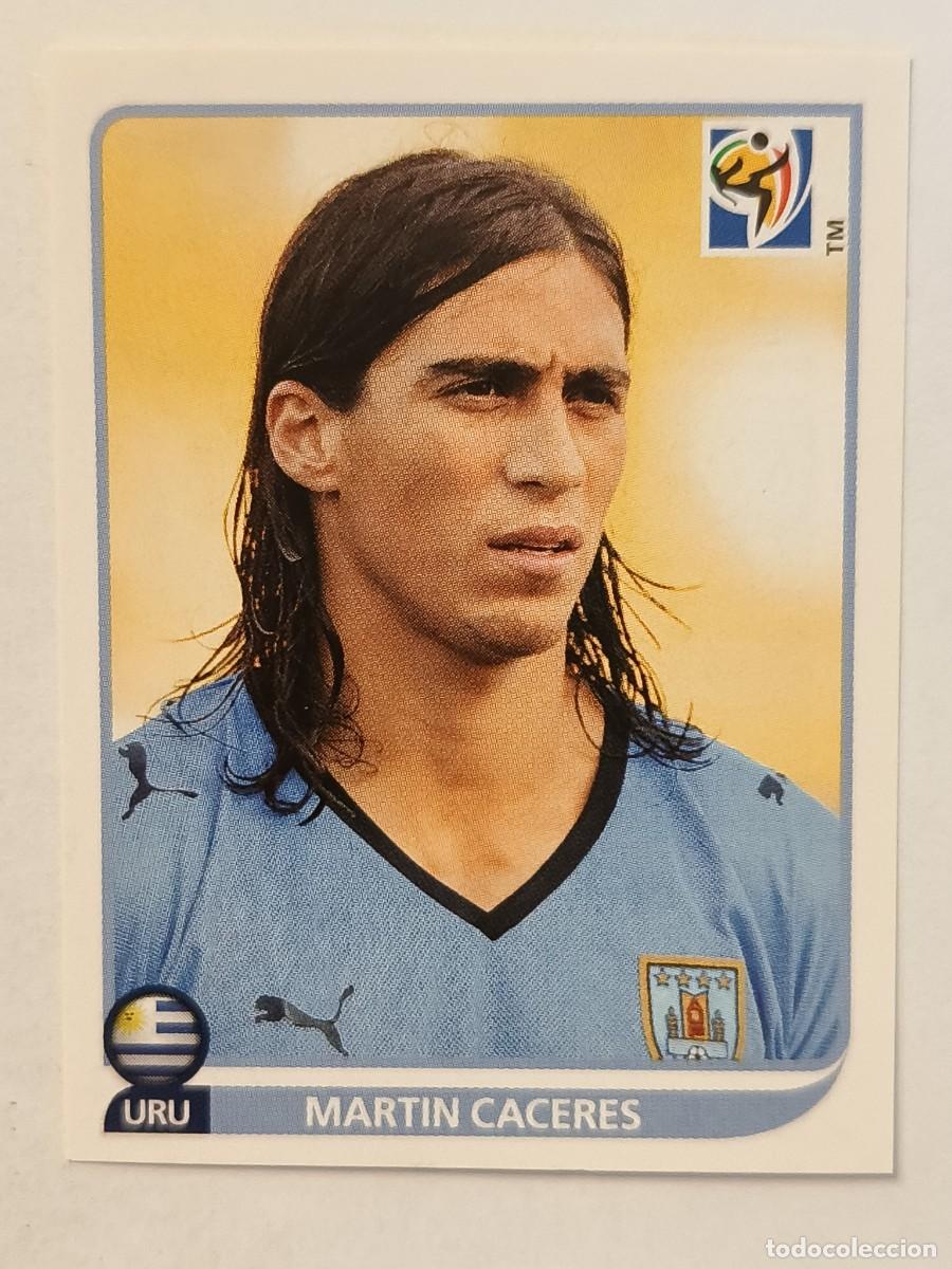 Football Stickers: #74 MARTIN CACERES (URUGUAY) MUNDIAL SUDAFRICA 2010 PANINI