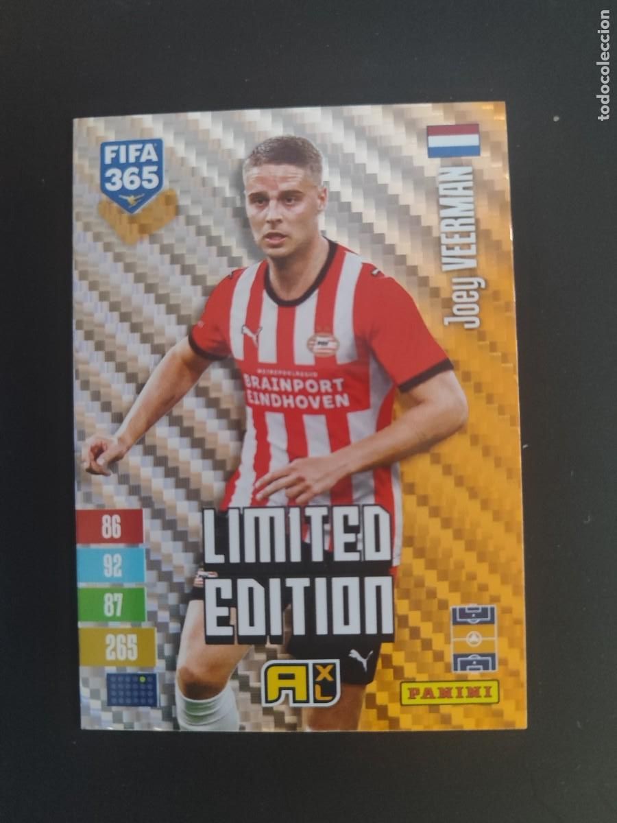 Cromos de f&uacute;tbol: ADRENALYN XL FIFA 365 2027 CARD LIMITED EDITION DORADA VEERMAN PSV EINDHOVEN # PANINI