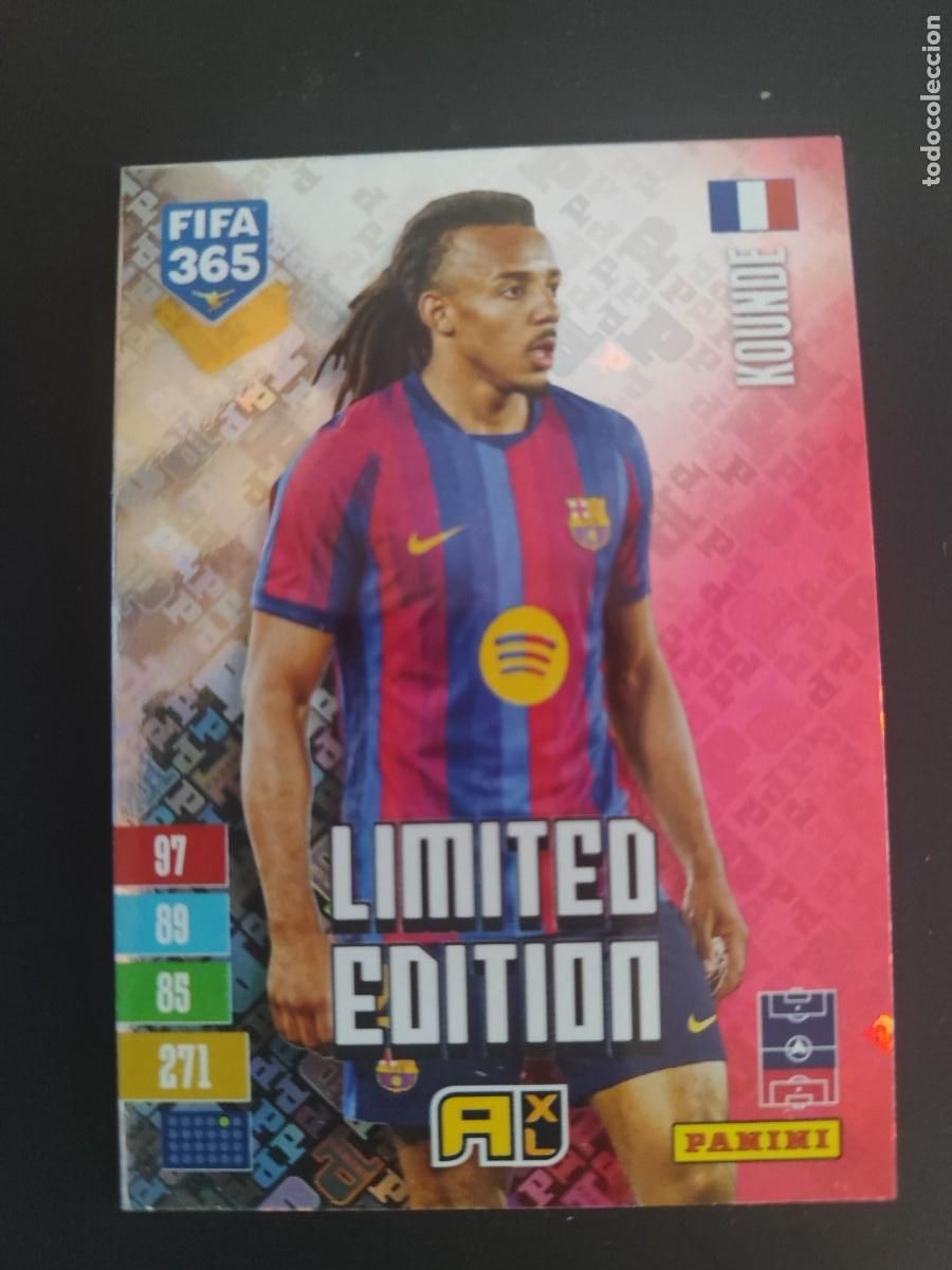 Fu&szlig;ball-Sticker: ADRENALYN XL FIFA 365 2027 CARD LIMITED EDITION MORADA KOUNDE FC BARCELONA # PANINI