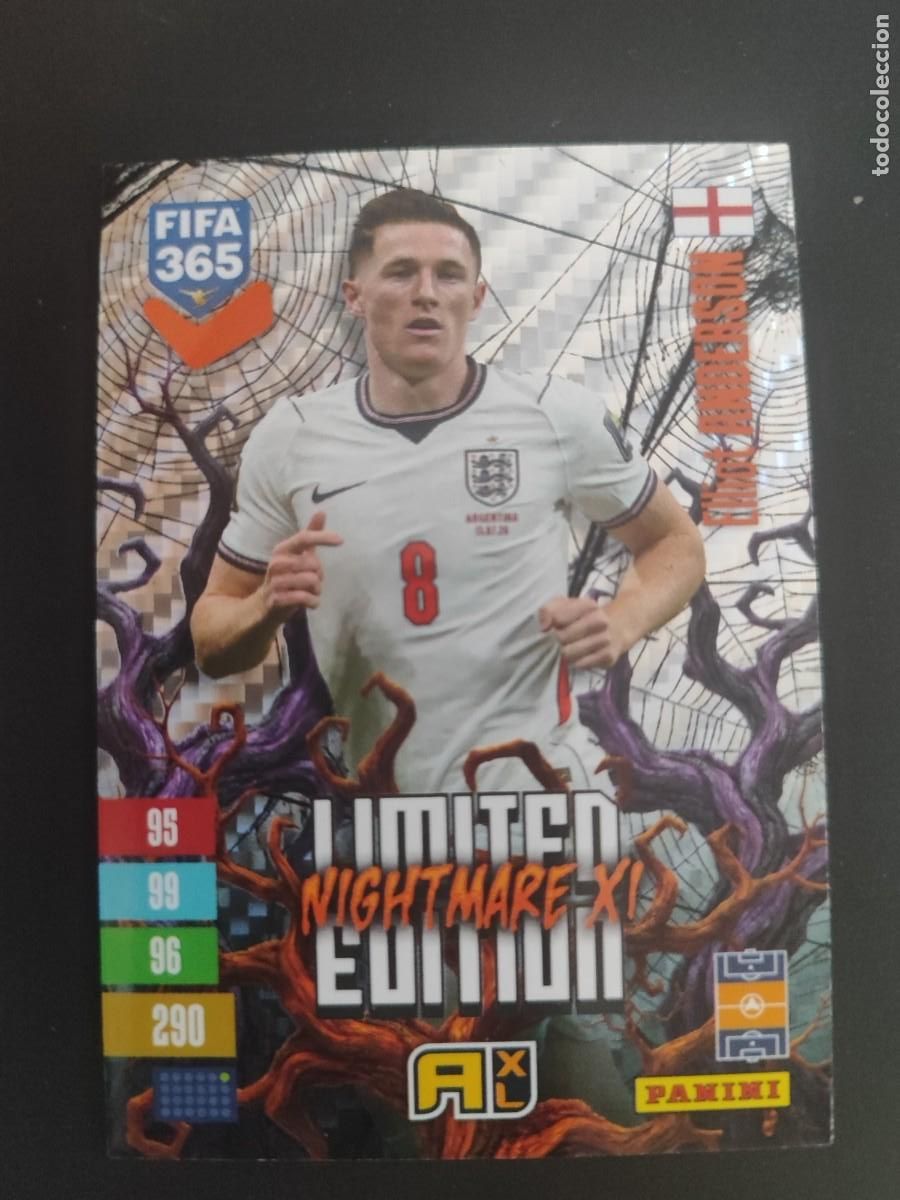 Cromos de f&uacute;tbol: ADRENALYN XL FIFA 365 2027 CARD LIMITED EDITION NIGHTMARE XI ANDERSON INGLATERRA # PANINI