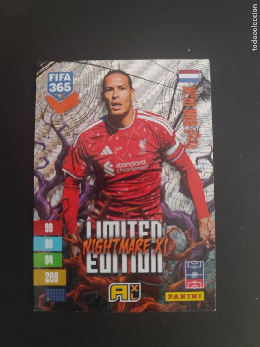 Cromos de f&uacute;tbol: ADRENALYN XL FIFA 365 2027 CARD LIMITED EDITION NIGHTMARE XI VAN DIJK LIVERPOOL # PANINI