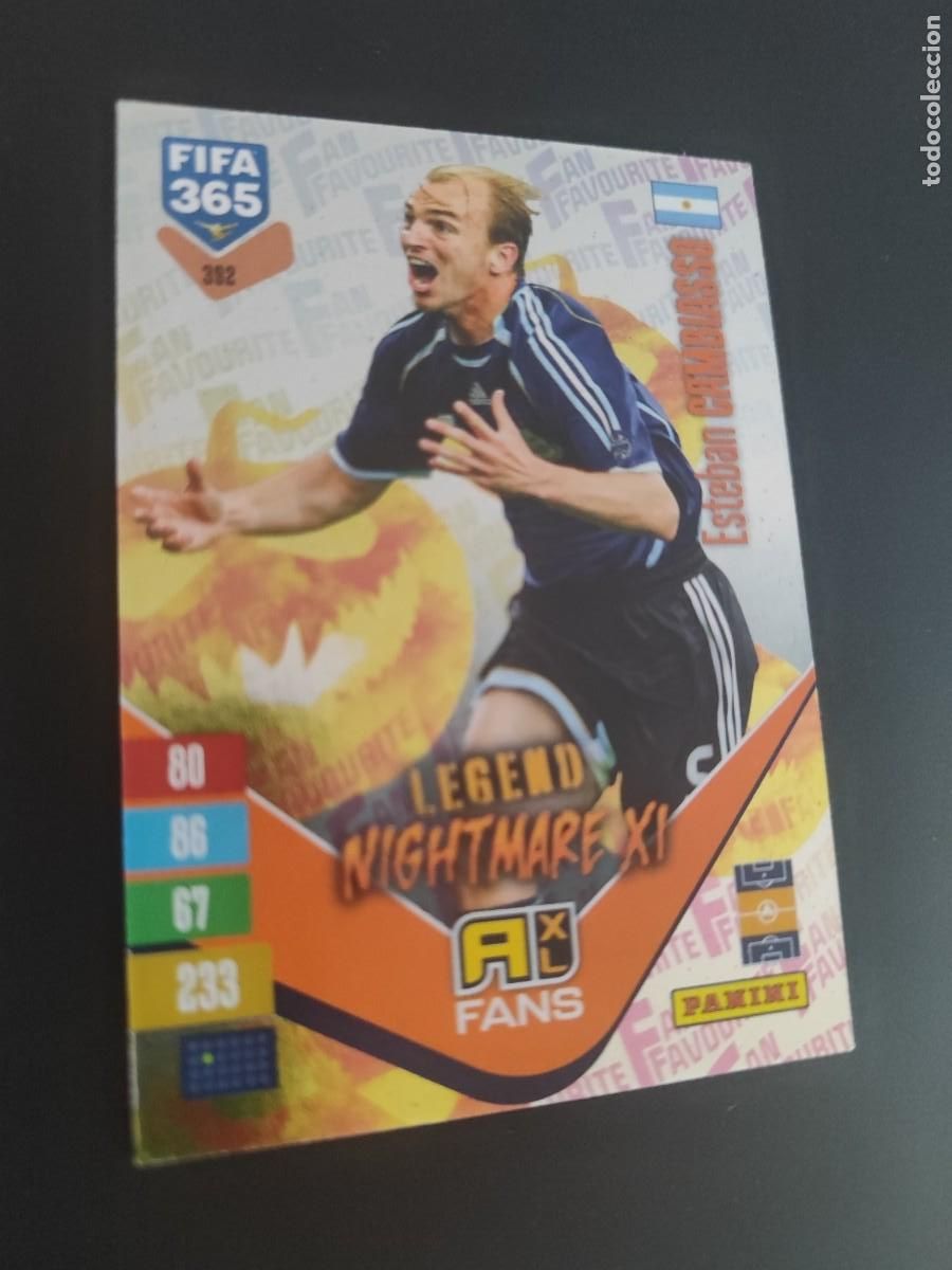 Football Stickers: ADRENALYN XL FIFA 365 2027 CARD FANS LEGEND NIGHTMARE XI CAMBIASSO ARGENTINA # 392 PANINI