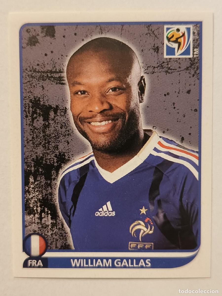 Football Stickers: #91 WILLIAM GALLAS (FRANCIA) MUNDIAL SUDAFRICA 2010 PANINI