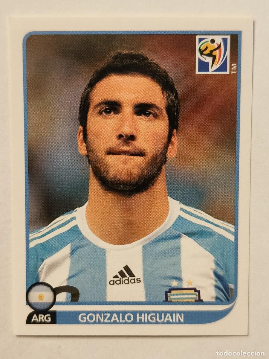 Football Stickers: #120 GONZALO HIGUAIN (ARGENTINA) MUNDIAL SUDAFRICA 2010 PANINI