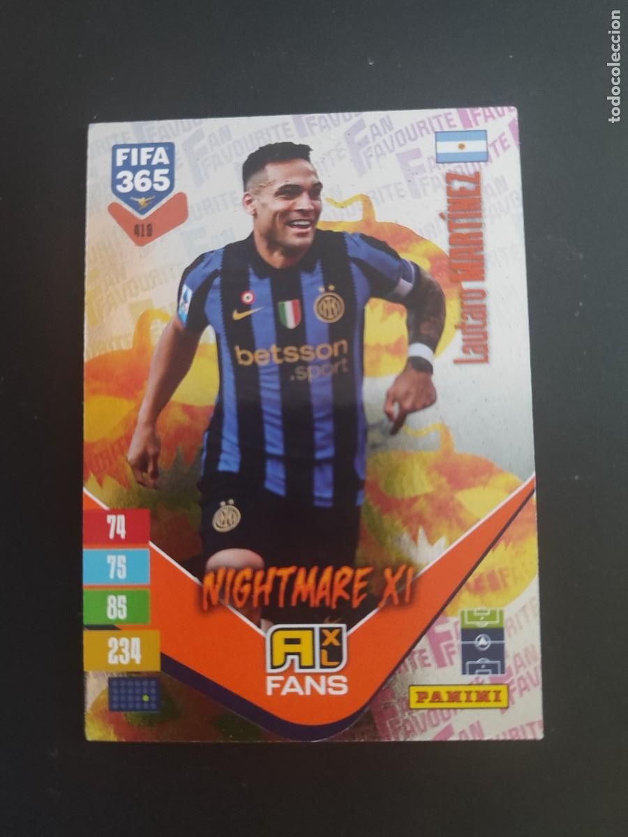 Football Stickers: ADRENALYN XL FIFA 365 2027 CARD FANS LEGEND NIGHTMARE XI LAUTARO MARTINEZ INTER # 419 PANINI