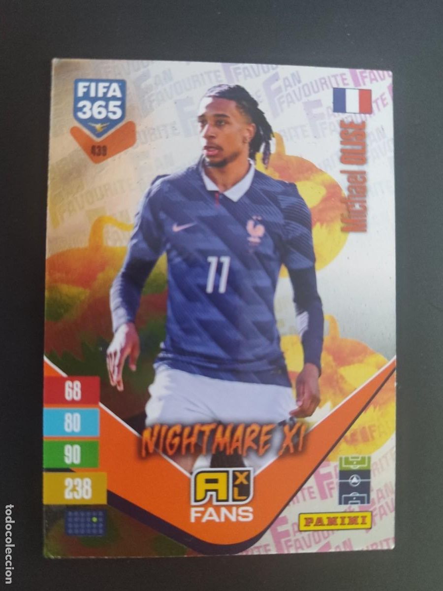 Figurine di Calcio: ADRENALYN XL FIFA 365 2027 CARD FANS LEGEND NIGHTMARE XI OLISE FRANCIA # 439 PANINI