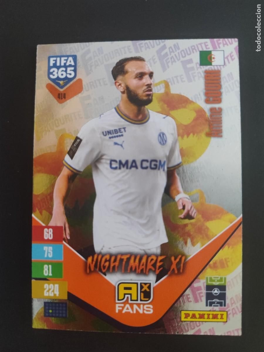 Fu&szlig;ball-Sticker: ADRENALYN XL FIFA 365 2027 CARD FANS LEGEND NIGHTMARE XI GOUIRI MARSELLA # 414 PANINI