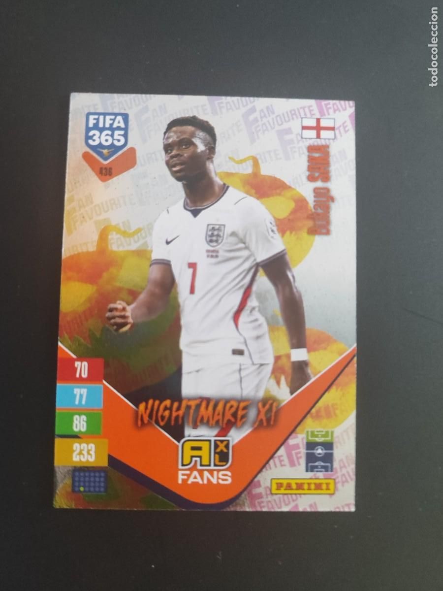 Figurine di Calcio: ADRENALYN XL FIFA 365 2027 CARD FANS LEGEND NIGHTMARE XI SAKA INGLATERRA # 436 PANINI