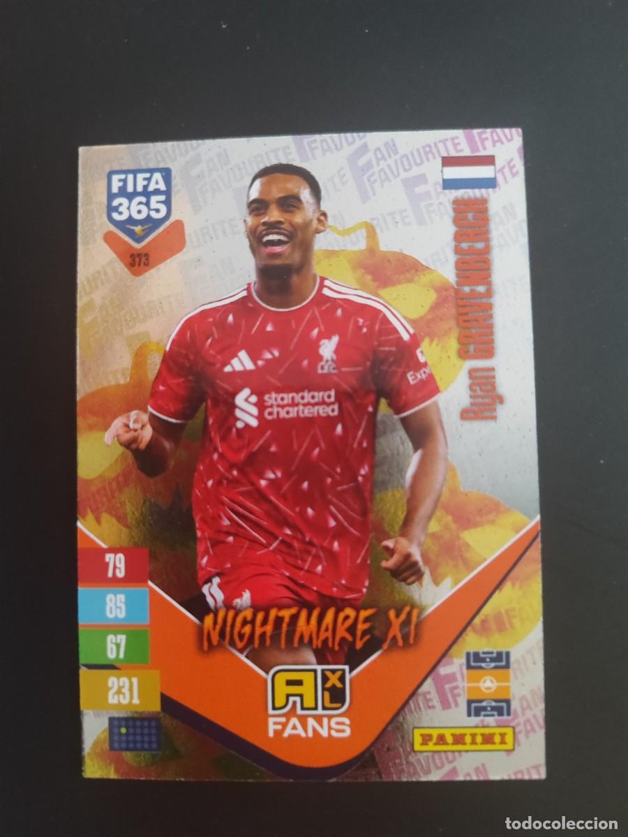 Cromos de Futebol: ADRENALYN XL FIFA 365 2027 CARD FANS LEGEND NIGHTMARE XI GRAVENBERCH LIVERPOOL # 373 PANINI
