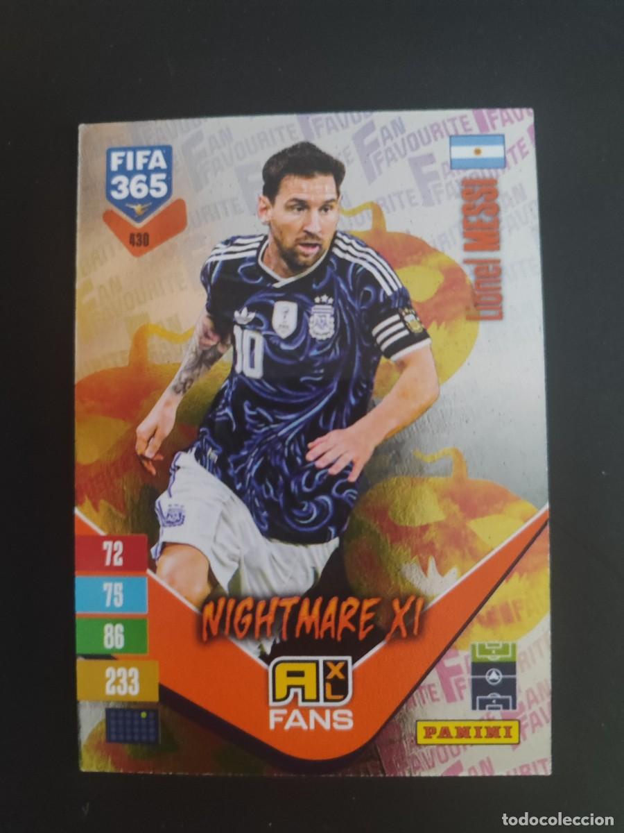 Figurine di Calcio: ADRENALYN XL FIFA 365 2027 CARD FANS LEGEND NIGHTMARE XI LEO MESSI ARGENTINA # 430 PANINI