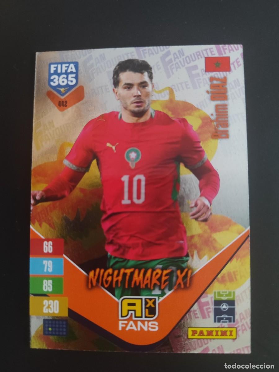 Figurine di Calcio: ADRENALYN XL FIFA 365 2027 CARD FANS LEGEND NIGHTMARE XI BRAHIM DIAZ MARRUECOS # 442 PANINI