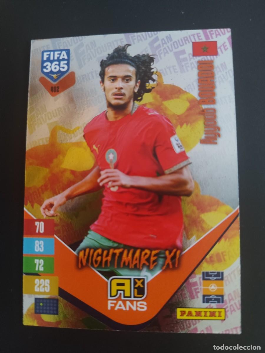 Figurine di Calcio: ADRENALYN XL FIFA 365 2027 CARD FANS LEGEND NIGHTMARE XI BOUADDI MARRUECOS # 402 PANINI