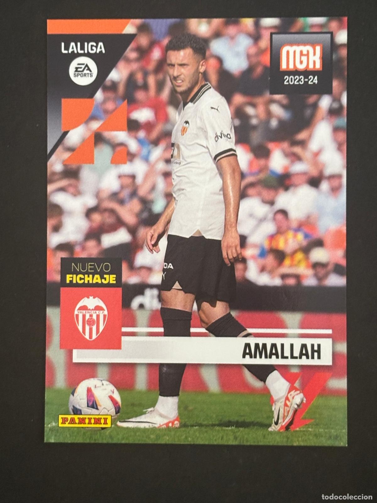 Football Stickers: 502 AMALLAH VALENCIA NUEVO FICHAJE 3&ordf; EDICI&Oacute;N MEGACRACKS MGK 23-24 2023-2024 PANINI LIGA