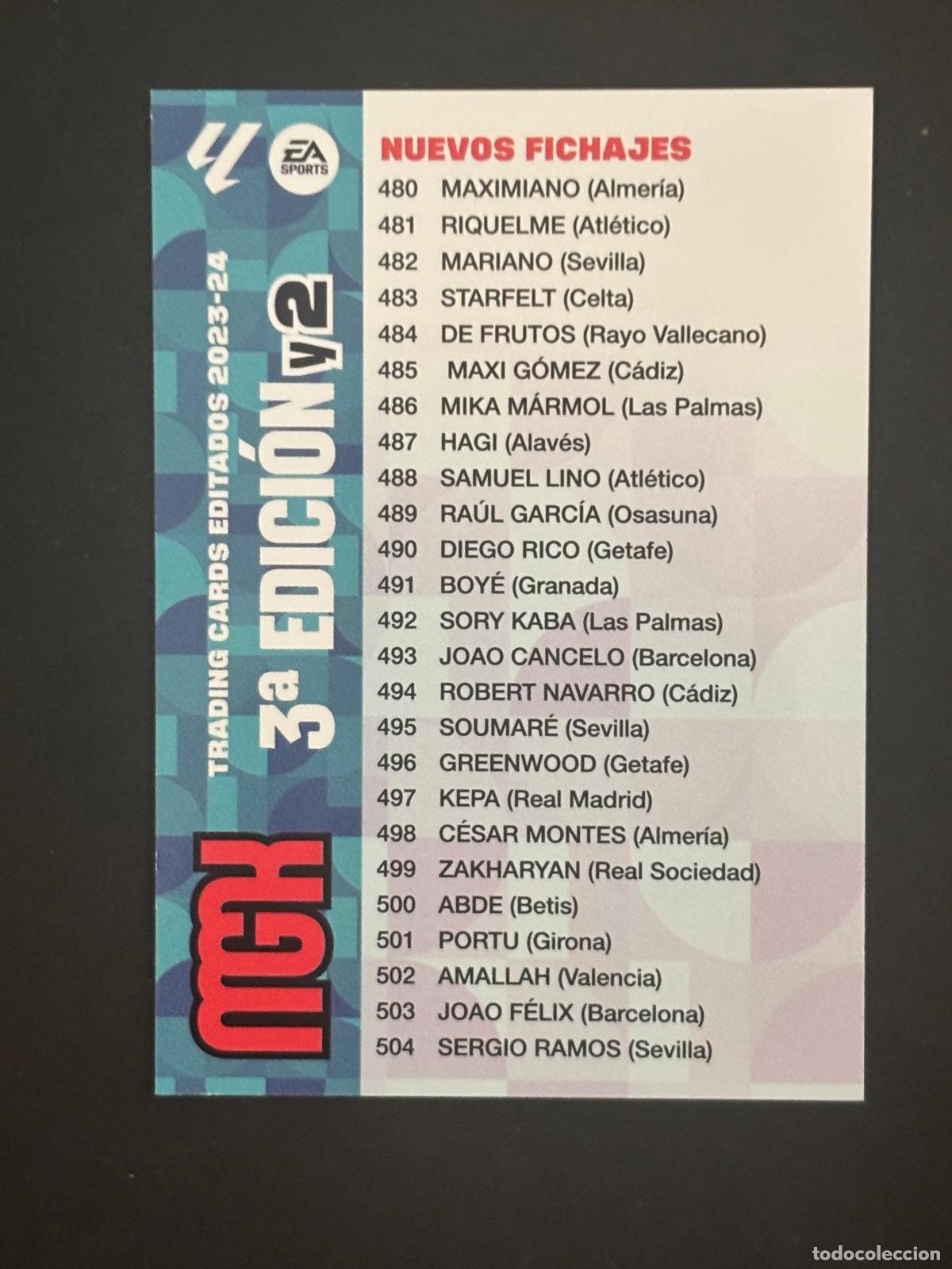 Football Stickers: TRADING CARD 3&ordf; EDICI&Oacute;N 2 DE 2 NUEVOS FICHAJES MEGACRACKS MGK 23-24 2023 2024 PANINI LIGA