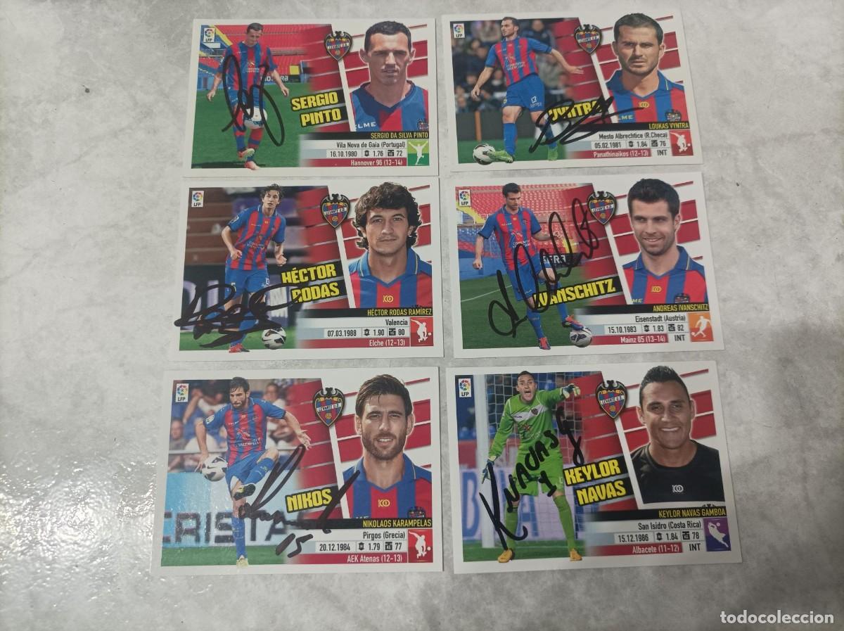 Cromos de Futebol: Cromos futbol firmados Levante