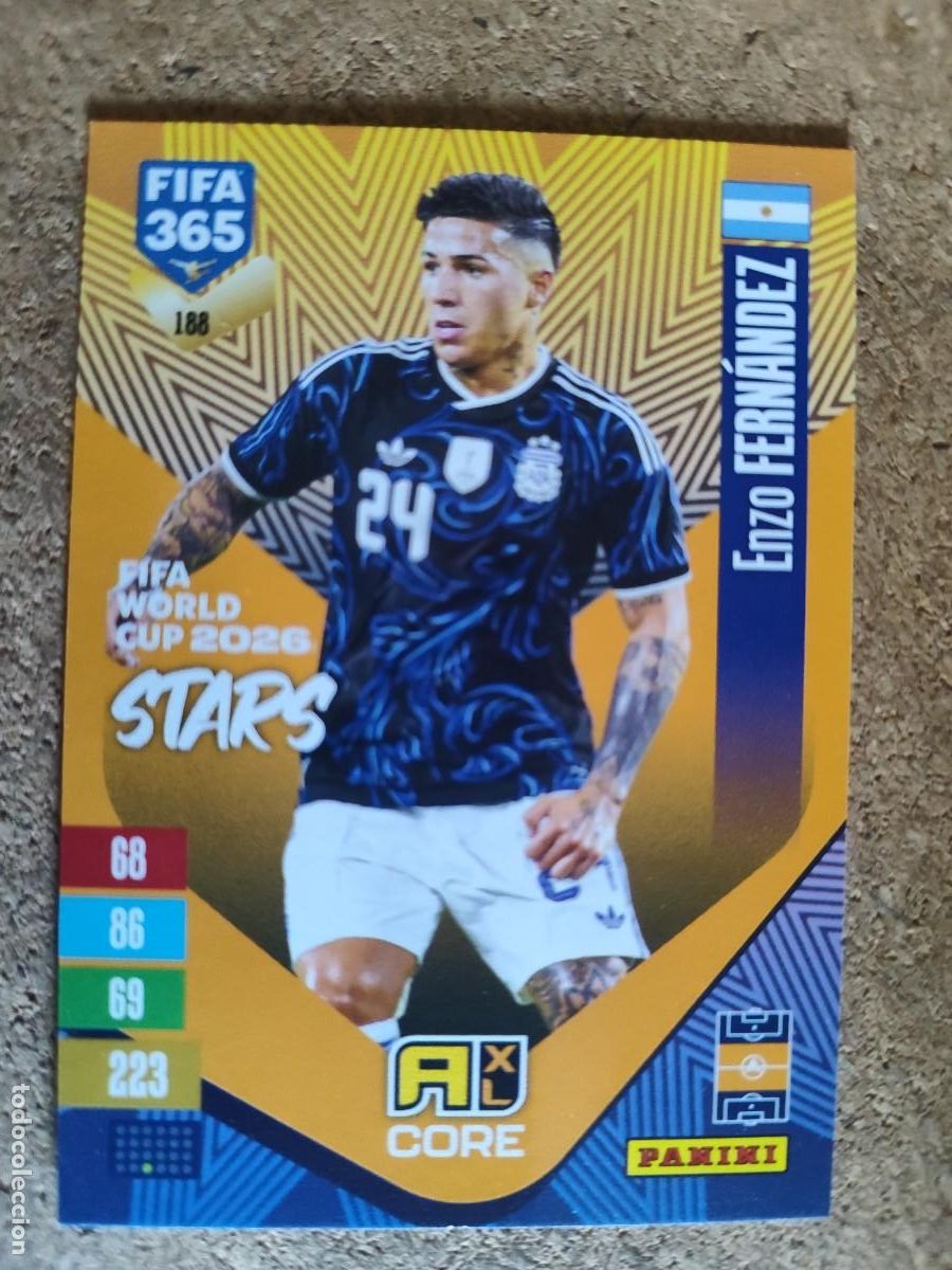 Fu&szlig;ball-Sticker: ADRENALYN FIFA 365 2027 CARD CORE ENZO FERNANDEZ ARGENTINA # 188 PANINI