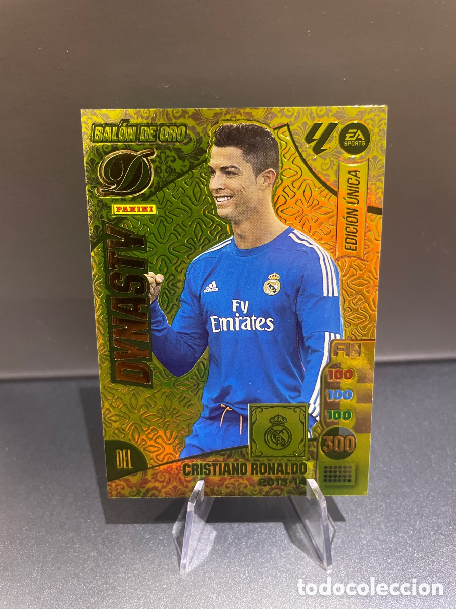 Fu&szlig;ball-Sticker: Cristiano Ronaldo Dynasty Edicion Unica Balon de Oro 2013-14 Panini Adrenalyn 2024-25 Real Madrid