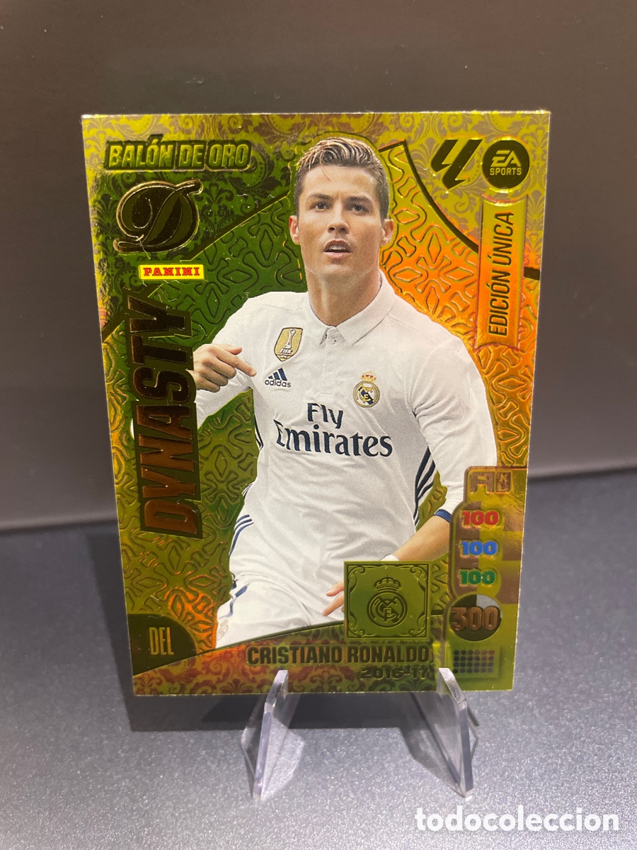 Fu&szlig;ball-Sticker: Cristiano Ronaldo Dynasty Edicion Unica Balon de Oro 2016-17 Panini Adrenalyn 2024-25 Real Madrid