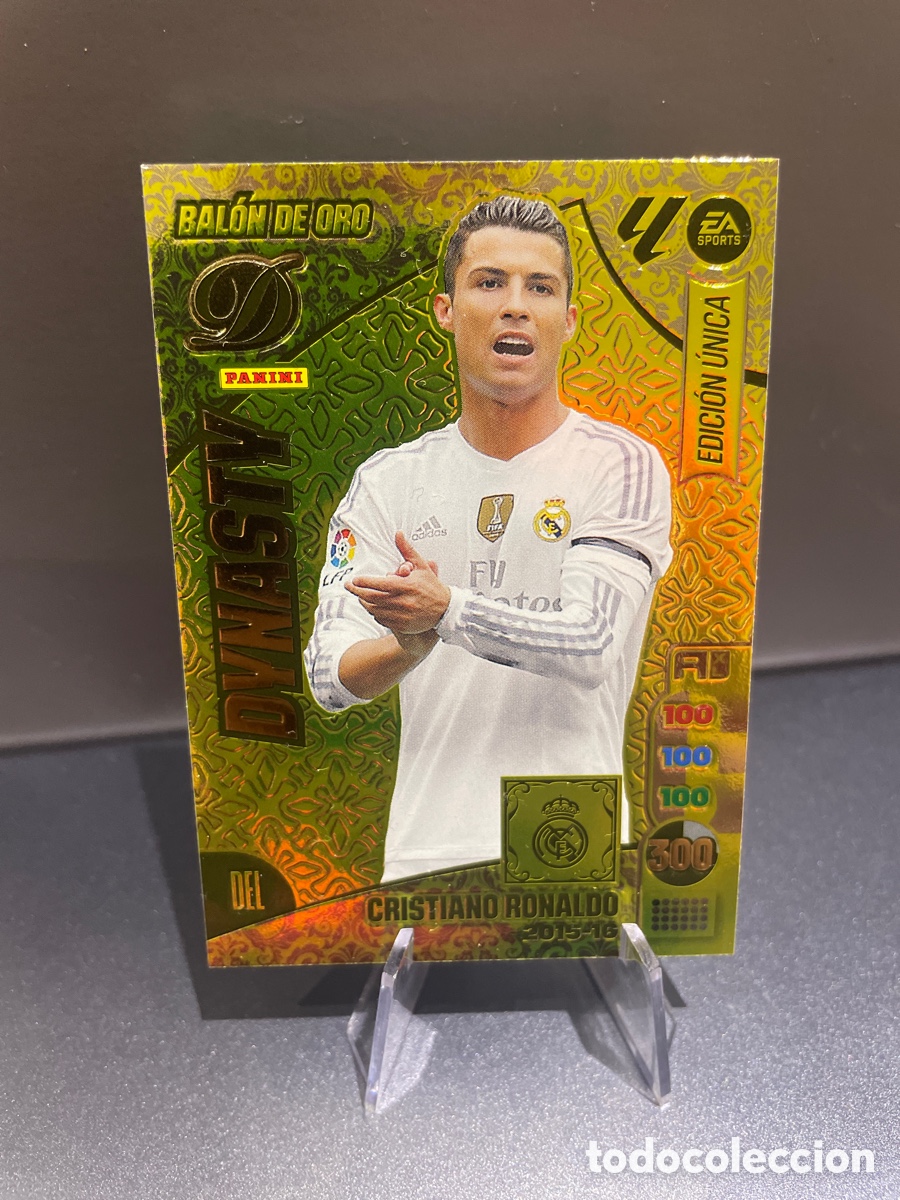 Fu&szlig;ball-Sticker: Cristiano Ronaldo Dynasty Edicion Unica Balon de Oro 2015-16 Panini Adrenalyn 2024-25 Real Madrid