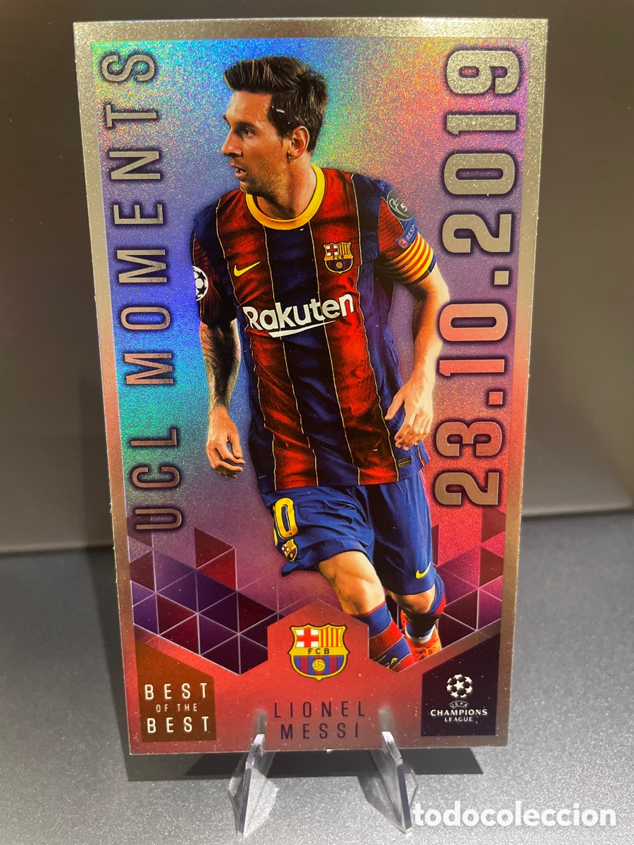 Football Stickers: Messi 156 UCL Moments Best of the Best Topps FC Barcelona