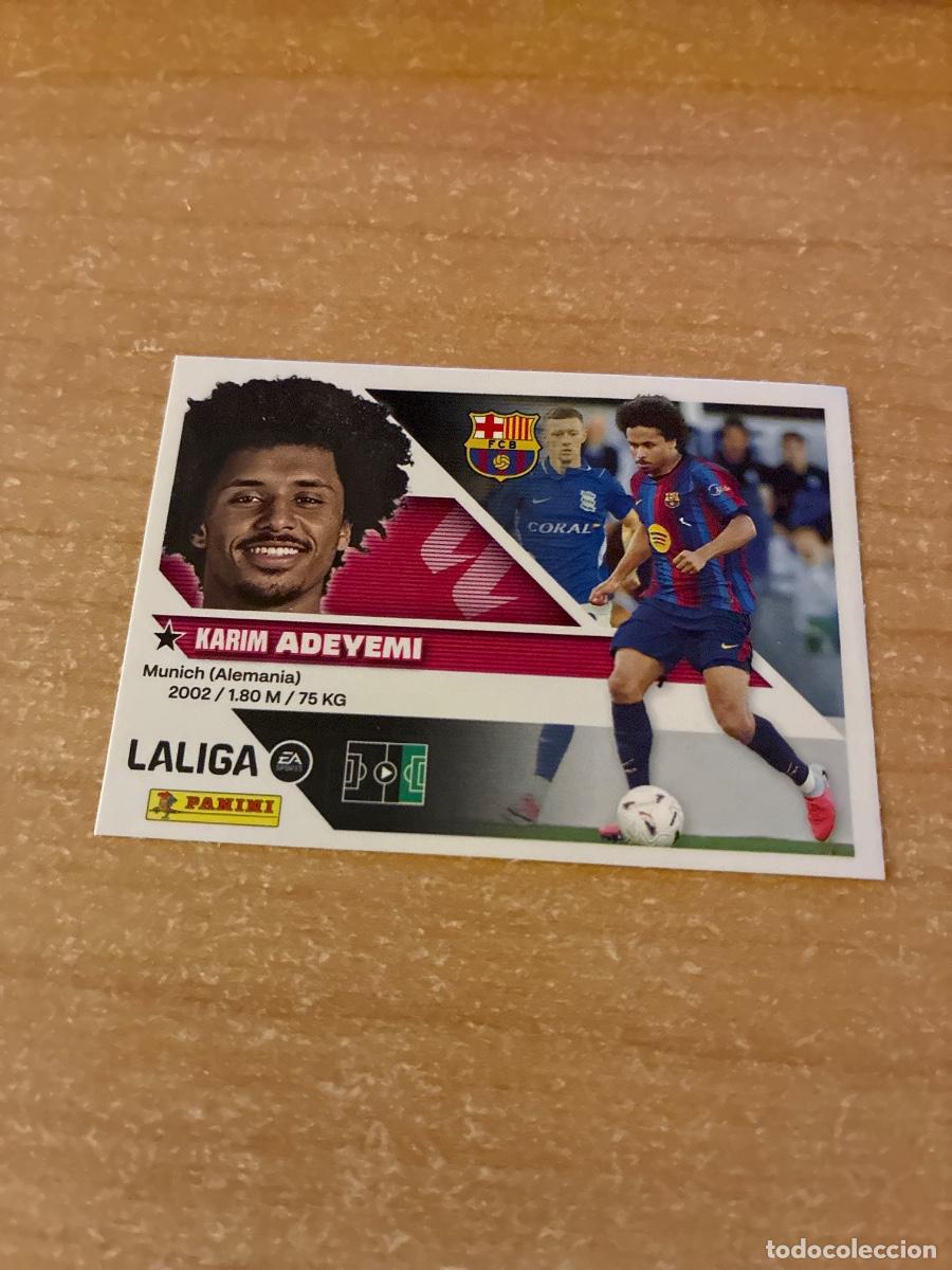 Football Stickers: 19 ADEYEMI BARCELONA &Uacute;LTIMO FICHAJE LIGA ESTE 2026 2027