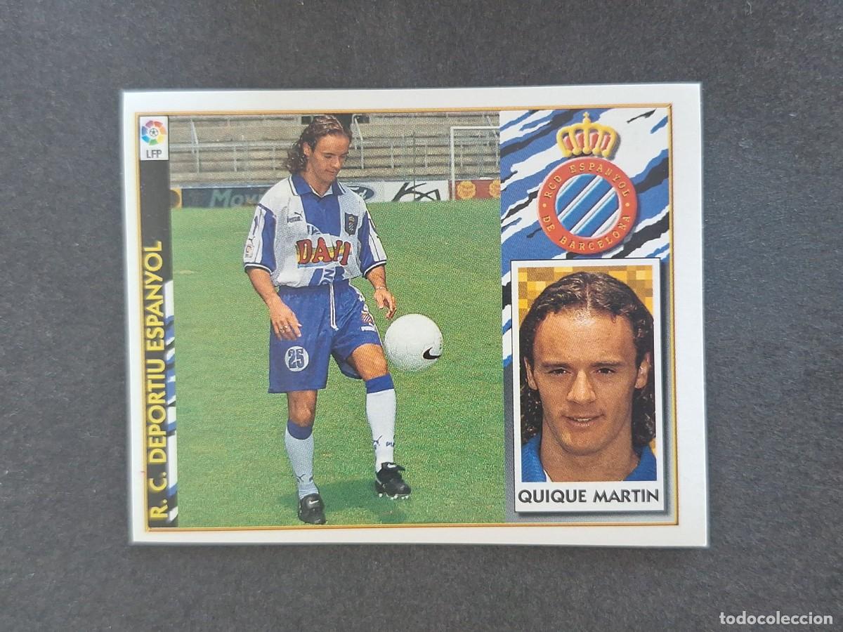 Football Stickers: L4 QUIQUE MARTIN R. C. D. ESPA&Ntilde;OL COLOCA LIGA ESTE 1997 1998 97 98 NUNCA PEGADO SIN PEGAR