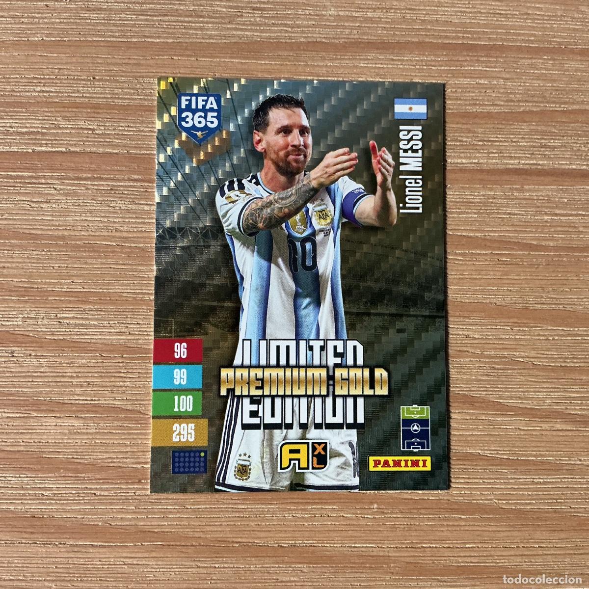 Football Stickers: CROMO LIMITED EDITION PREMIUM GOLD MESSI FIFA 365 PANINI 2027 C&Oacute;DIGO SIN ACTIVAR BALONES DE ORO