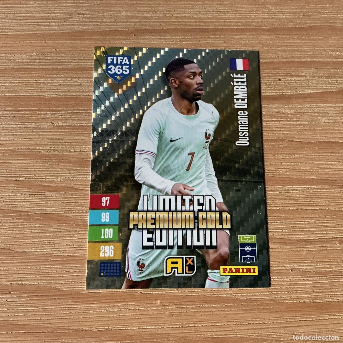 Football Stickers: CROMO LIMITED EDITION PREMIUM GOLD DEMBELE FIFA 365 PANINI 2027 C&Oacute;DIGO SIN ACTIVAR BALONES DE ORO