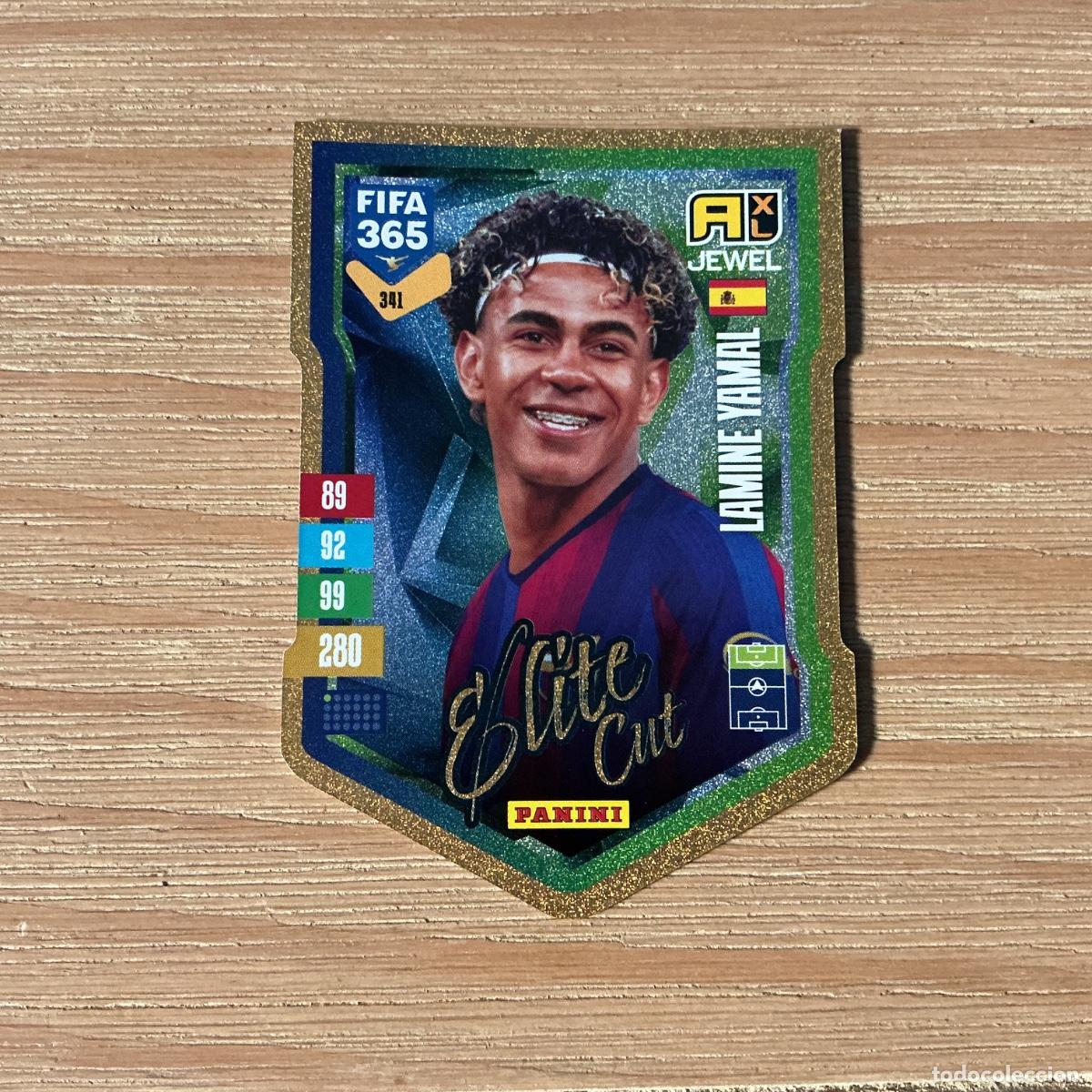 Cartes &agrave; collectionner de Football: CROMO ELITE CUT N 341 LAMINE YAMAL FIFA 365 PANINI 2027 C&Oacute;DIGO SIN ACTIVAR BALONES DE ORO