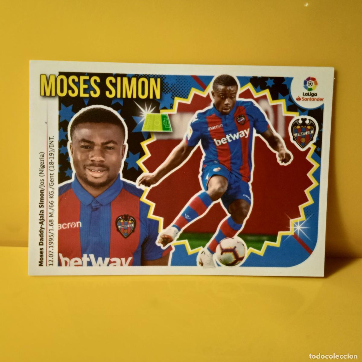 Fu&szlig;ball-Sticker: EDICIONES ESTE 2018 2019 18 19 (&Uacute;LTIMOS FICHAJES) 37 MOSES SIMON LEVANTE U.D (4&ordf; EDICI&Oacute;N)