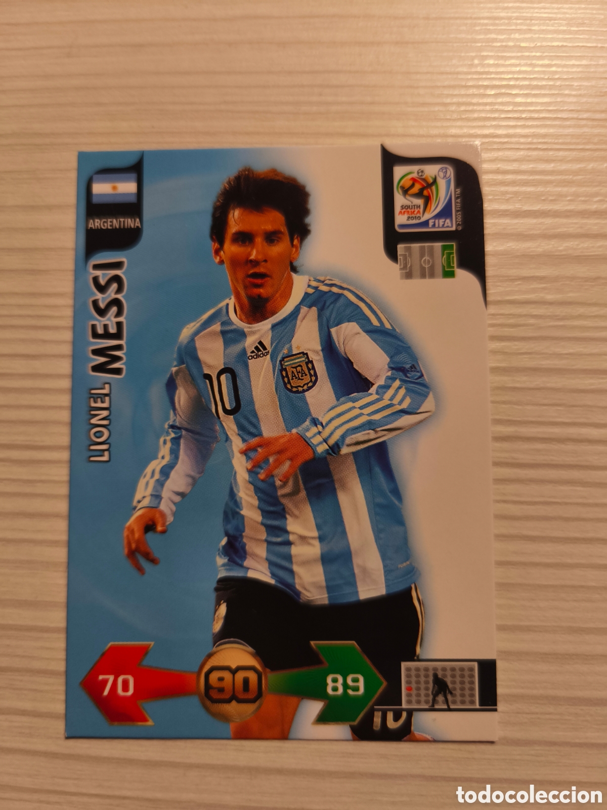 Fu&szlig;ball-Sticker: MESSI ARGENTINA ADRENALYN XL WORLD CUP SOUTH AFRICA MUNDIAL SUDAFRICA 2010