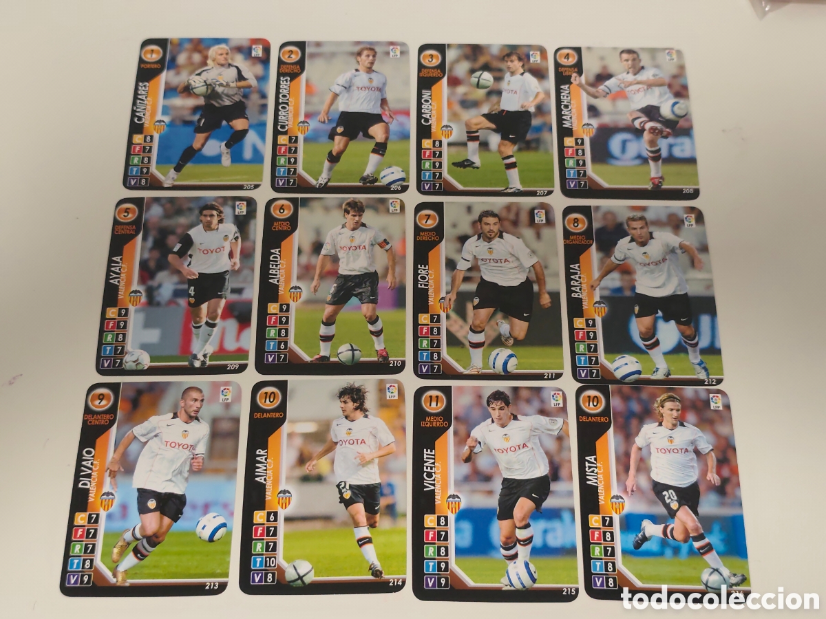 Football Stickers: 12 CARDS VALENCIA DERBY TOTAL 2004 2005