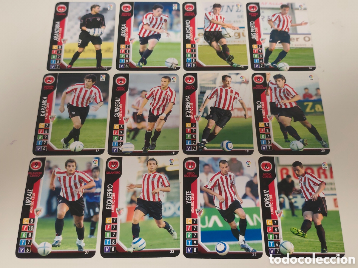 Cartes &agrave; collectionner de Football: 12 CARDS ATHLETIC BILBAO DERBY TOTAL 2004 2005