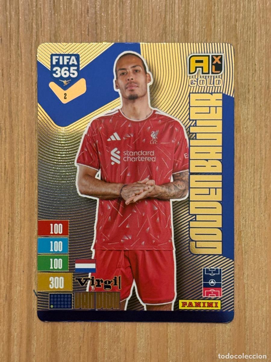 Football Stickers: CROMO GOLDEN BALLER N 2 VIRGIL VAN DIDK FIFA 365 PANINI 2027 C&Oacute;DIGO SIN ACTIVAR BALONES DE ORO