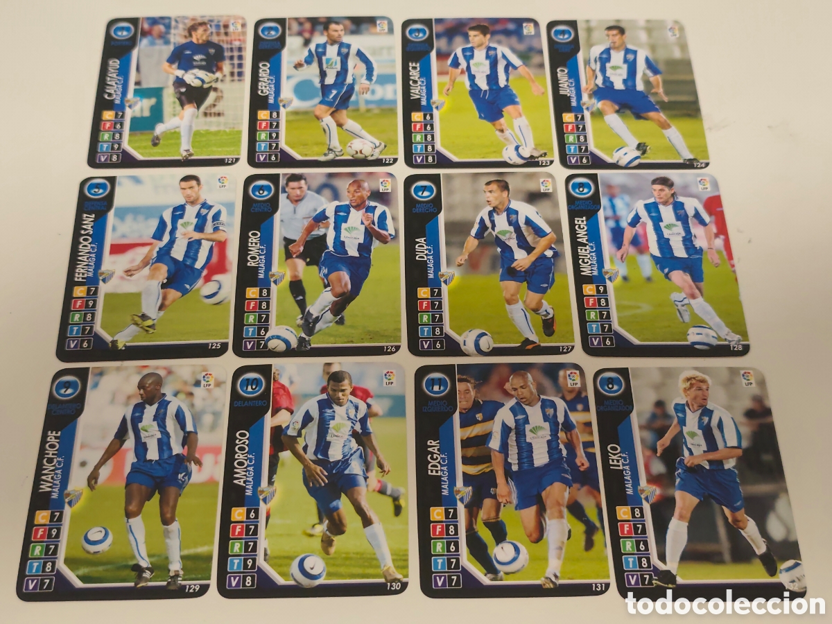Football Stickers: 12 CARDS M&Aacute;LAGA DERBY TOTAL 2004 2005
