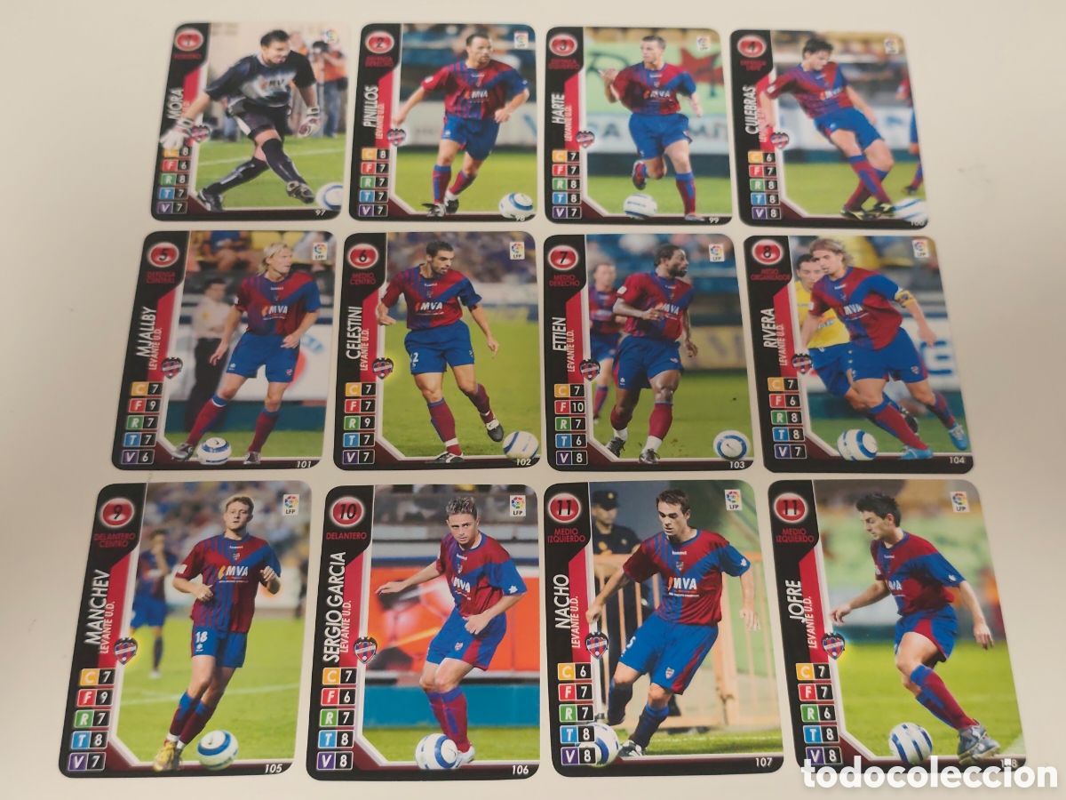 Fu&szlig;ball-Sticker: 12 CARDS LEVANTE DERBY TOTAL 2004 2005