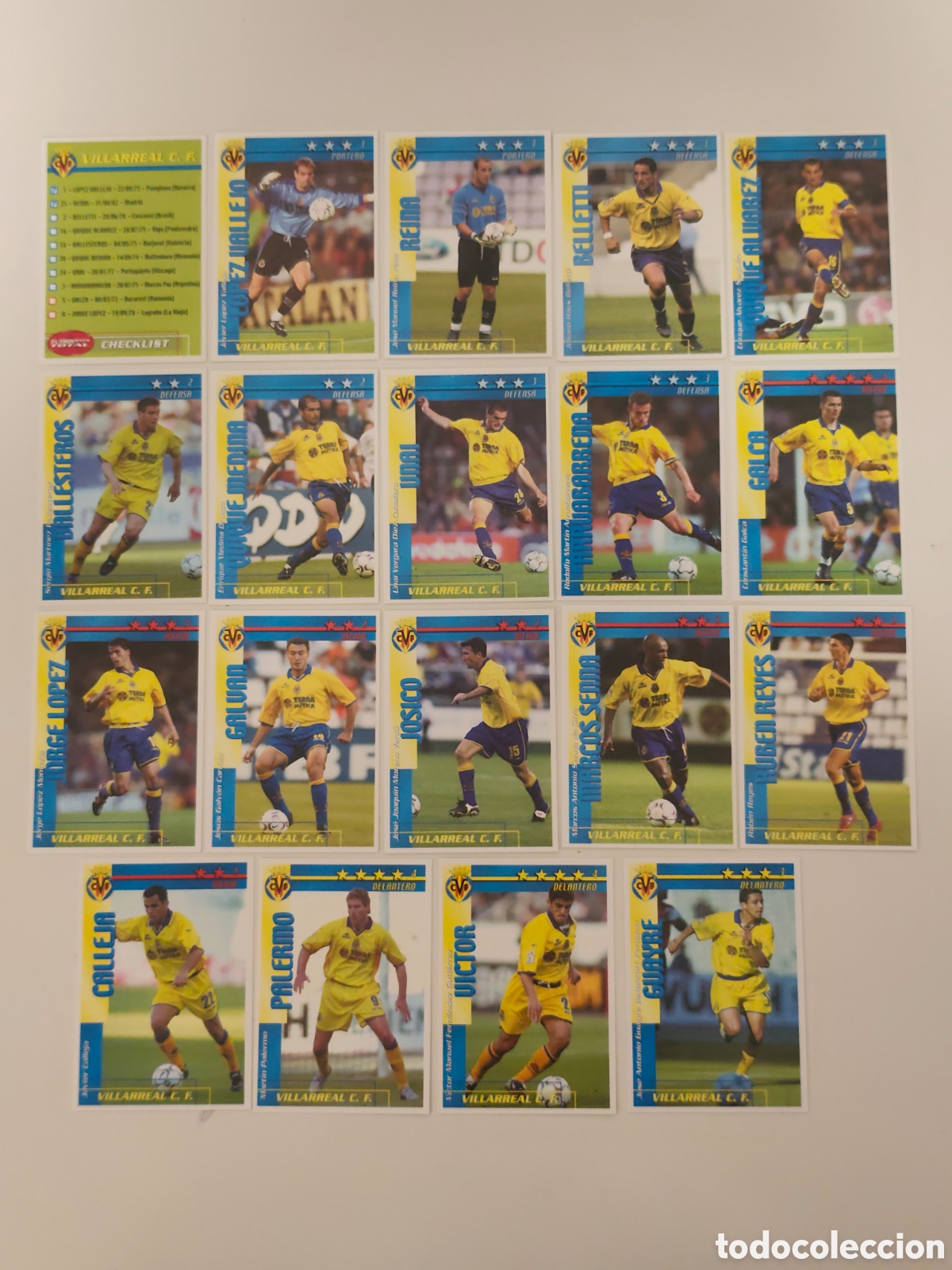 Fu&szlig;ball-Sticker: COMPLETO 19 CARDS VILLARREAL FUTBOL MATCH TOTAL 2002 2003 MAGIC BOX INT