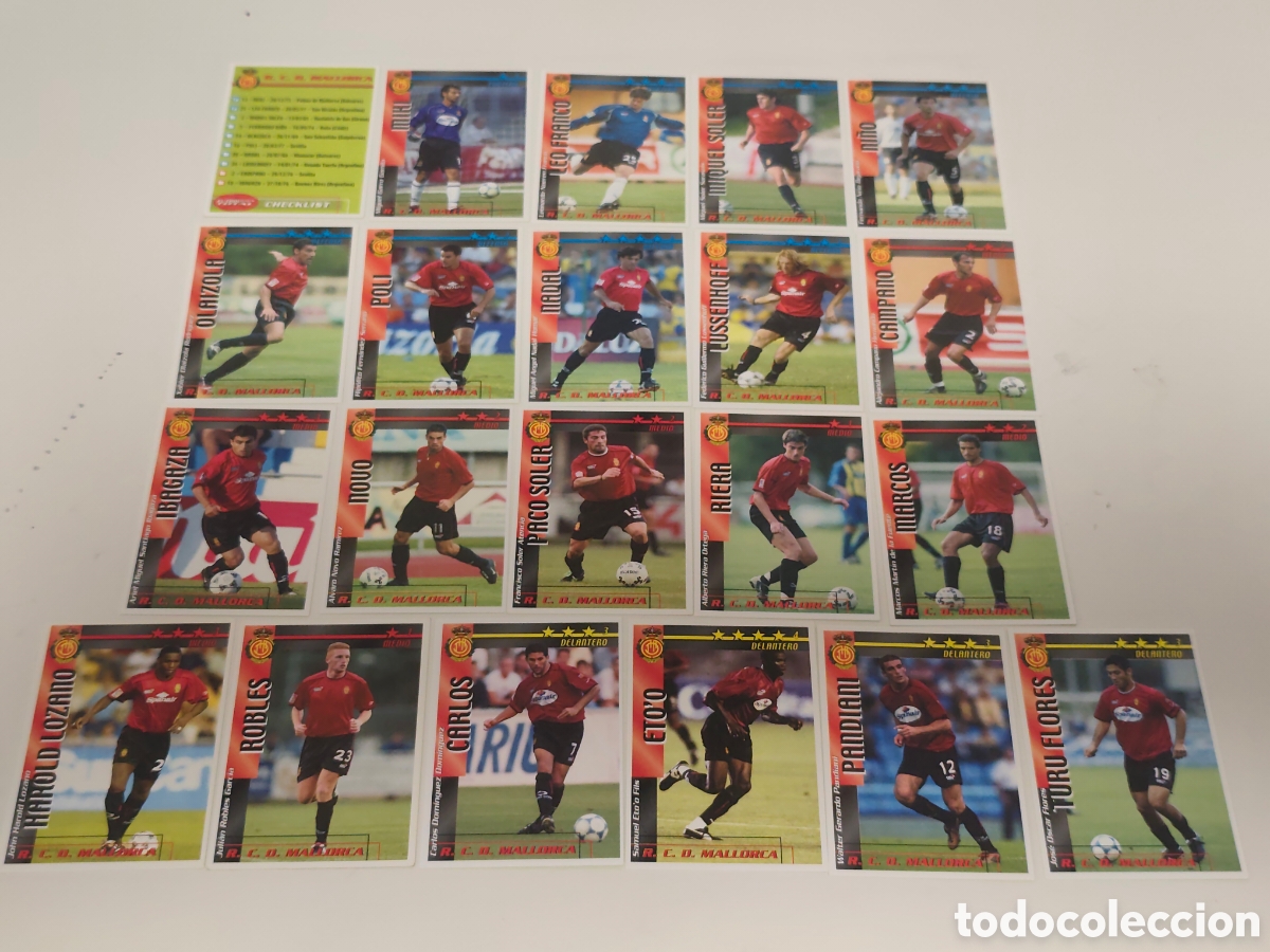 Cartes &agrave; collectionner de Football: COMPLETO 21 CARDS REAL MALLORCA FUTBOL MATCH TOTAL 2002 2003 MAGIC BOX INT