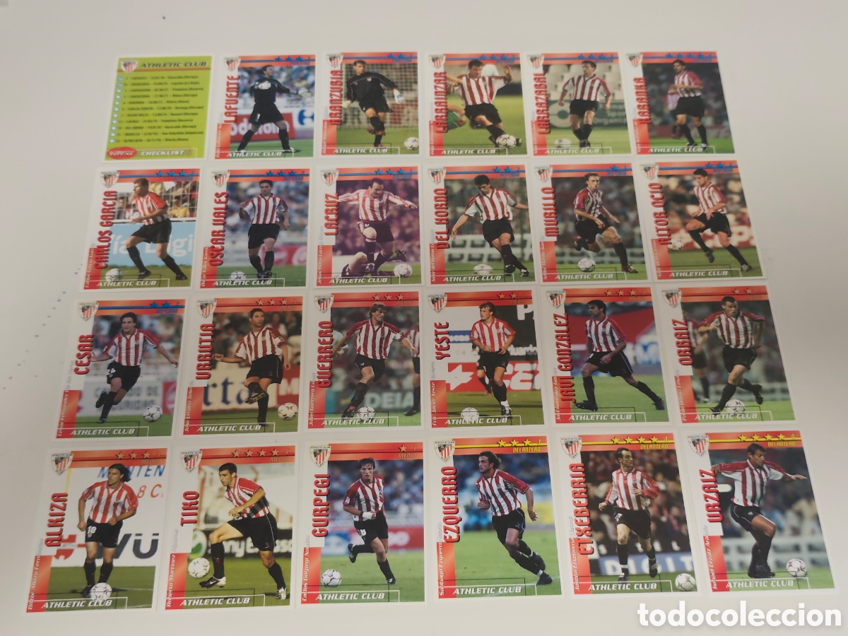 Fu&szlig;ball-Sticker: COMPLETO 24 CARDS ATHLETIC BILBAO FUTBOL MATCH TOTAL 2002 2003 MAGIC BOX INT