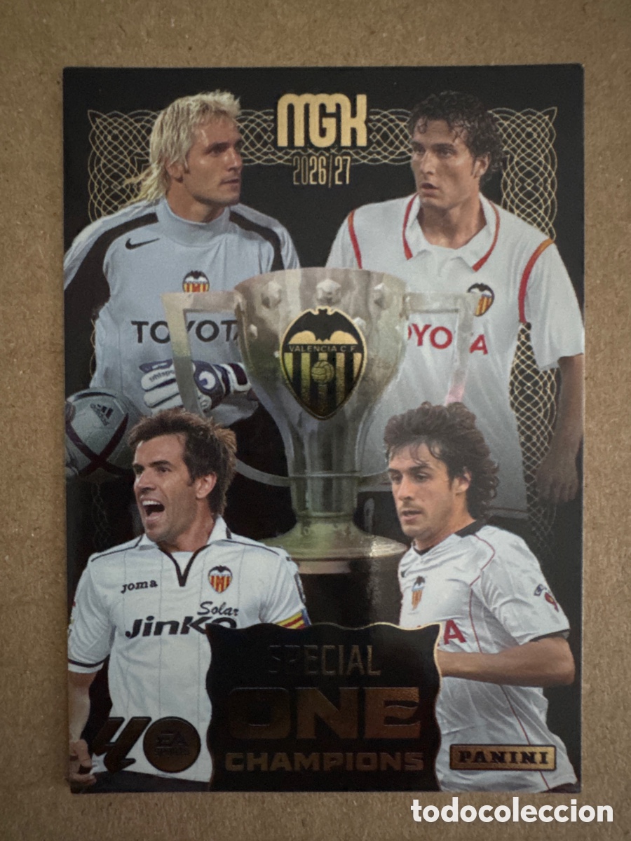 Fu&szlig;ball-Sticker: # Valencia Special One Champions Megacracks 26 27 2026 2027 Ven&iacute;a en la lata