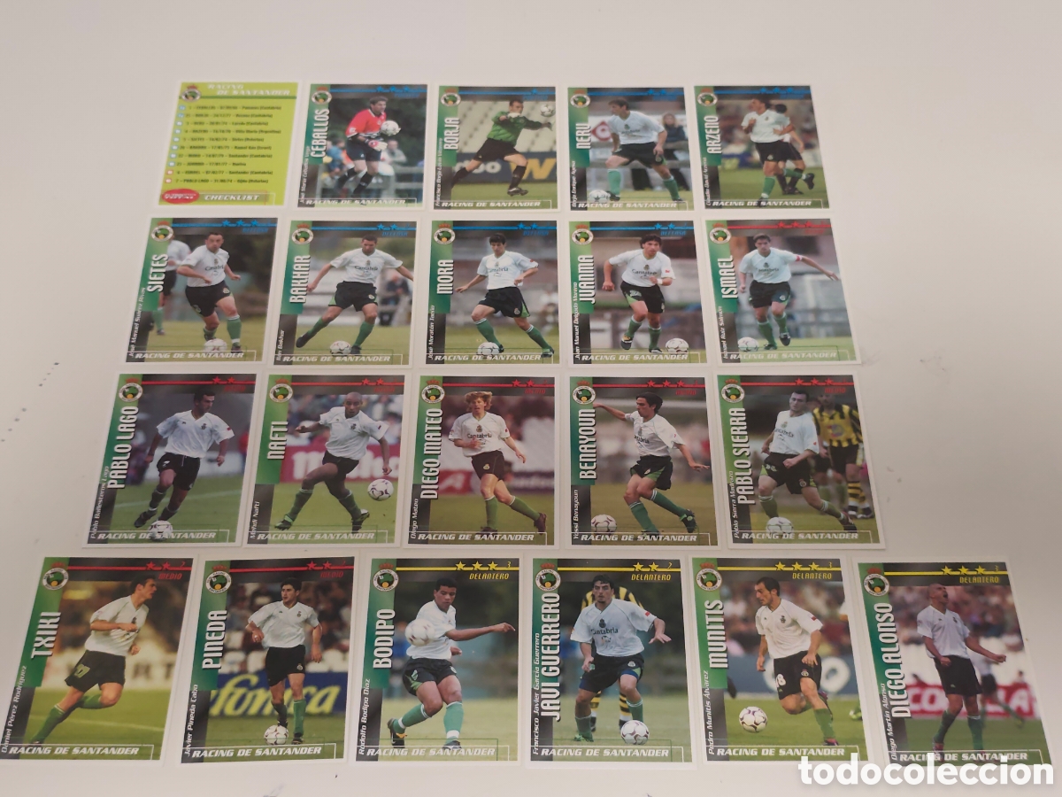 Figurine di Calcio: 21 CARDS RACING SANTANDER FUTBOL MATCH TOTAL 2002 2003 MAGIC BOX INT