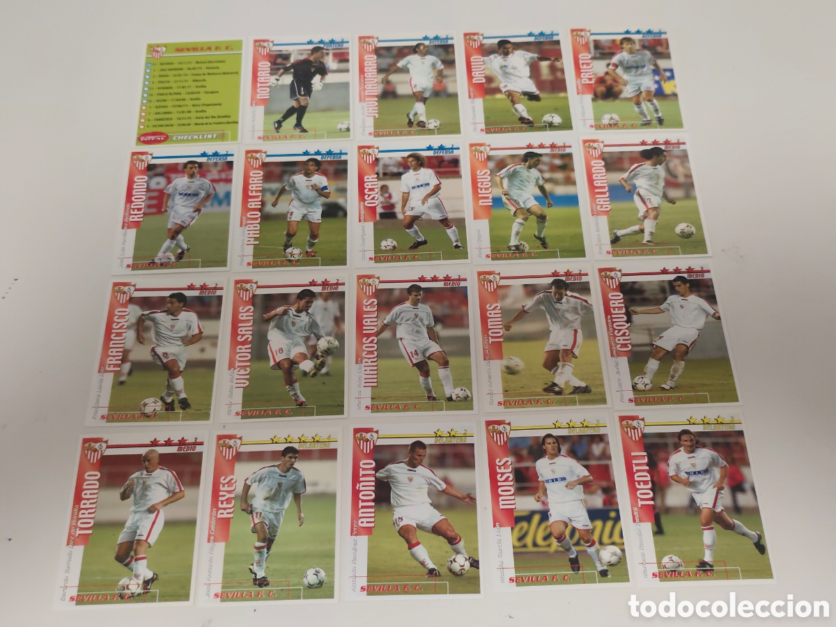 Figurine di Calcio: COMPLETO 20 CARDS SEVILLA FUTBOL MATCH TOTAL 2002 2003 MAGIC BOX INT