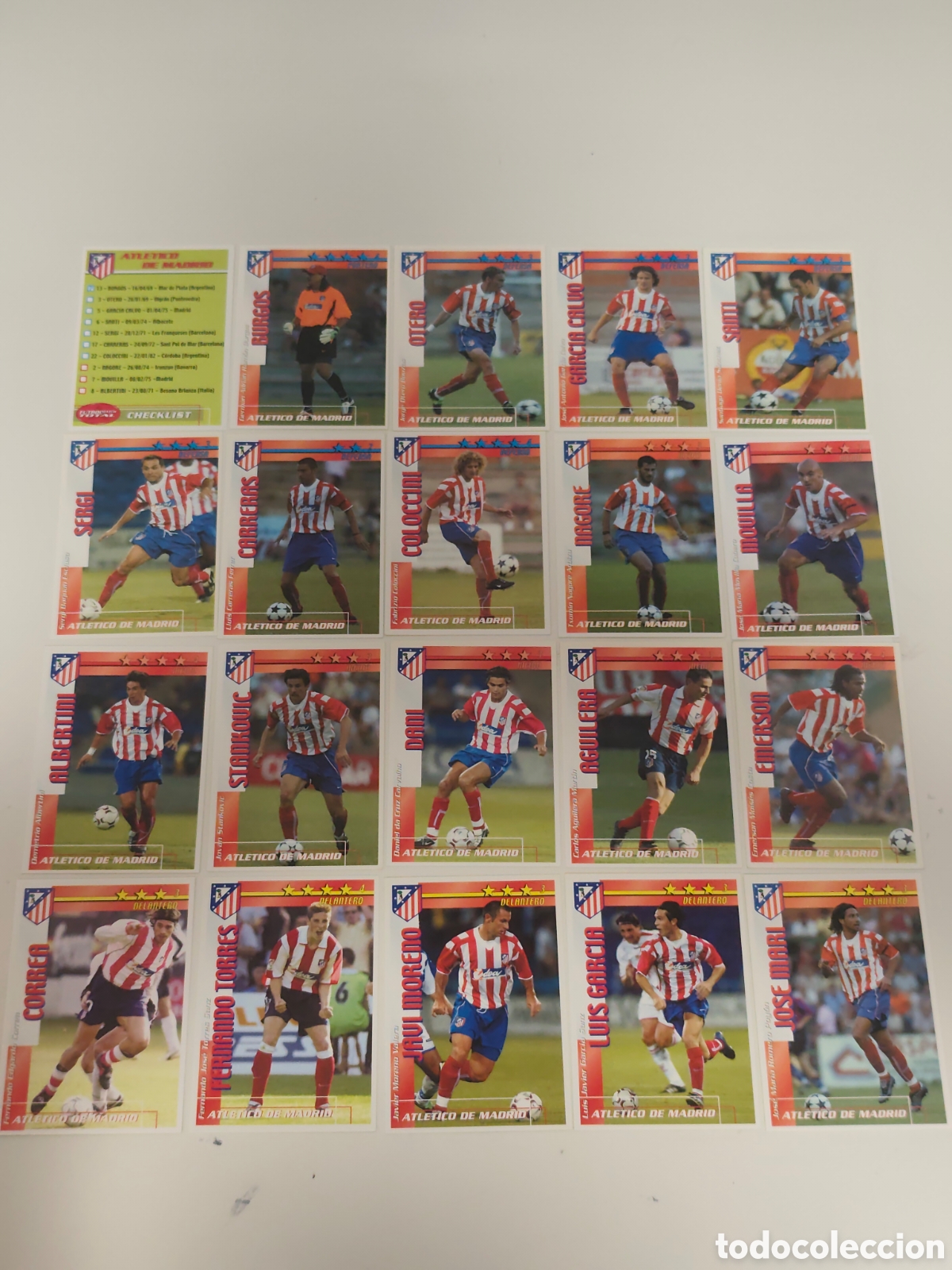 Fu&szlig;ball-Sticker: ROOKIE FERNANDO TORRES 20 CARDS ATL&Eacute;TICO MADRID FUTBOL MATCH TOTAL 2002 2003 MAGIC BOX INT
