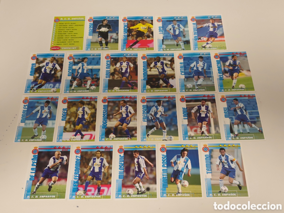 Cromos de Futebol: COMPLETO 22 CARDS ESPANYOL FUTBOL MATCH TOTAL 2002 2003 MAGIC BOX INT