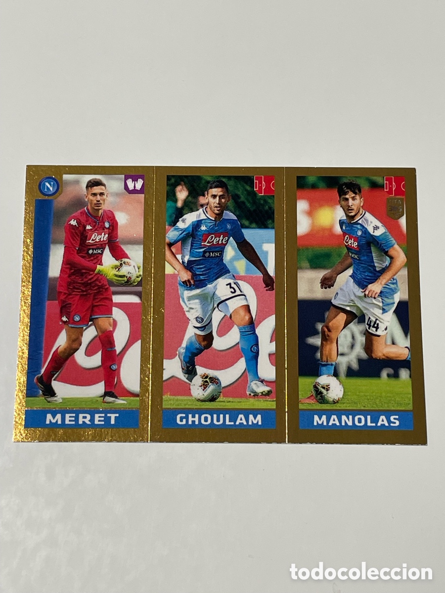 Football Stickers: Alex Meret - Faouzi Ghoulam - Kostas Manolas N&aacute;poles 365 19/20 #260