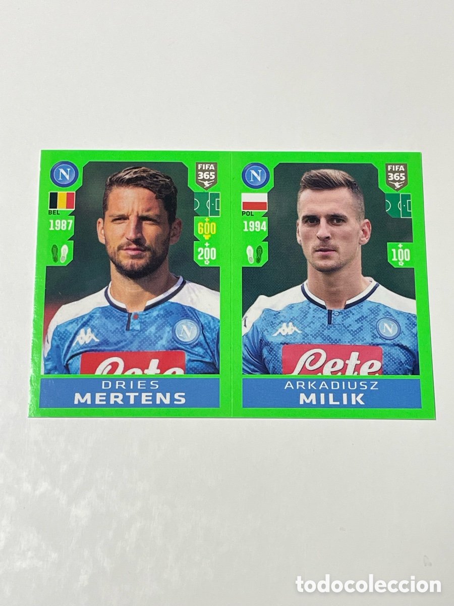 Figurine di Calcio: Dries Mertens - Arkadiusz Milik N&aacute;poles Panini 365 19/20 #265