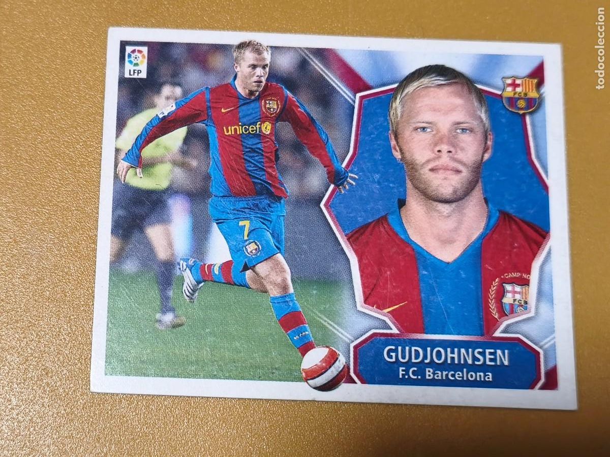 Fu&szlig;ball-Sticker: gudjohnsen, liga 2008 09 barcelona